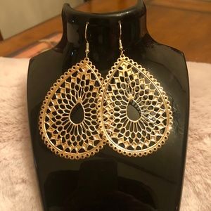 For Keeps Retired Gold Tone “Milan” Statement Earrings